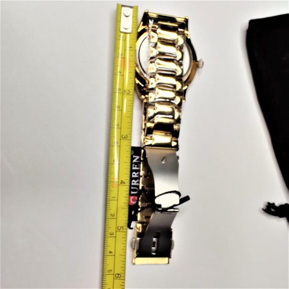 NWT CURREN MENS GOLDTONE WATCH - Picture 9 of 11